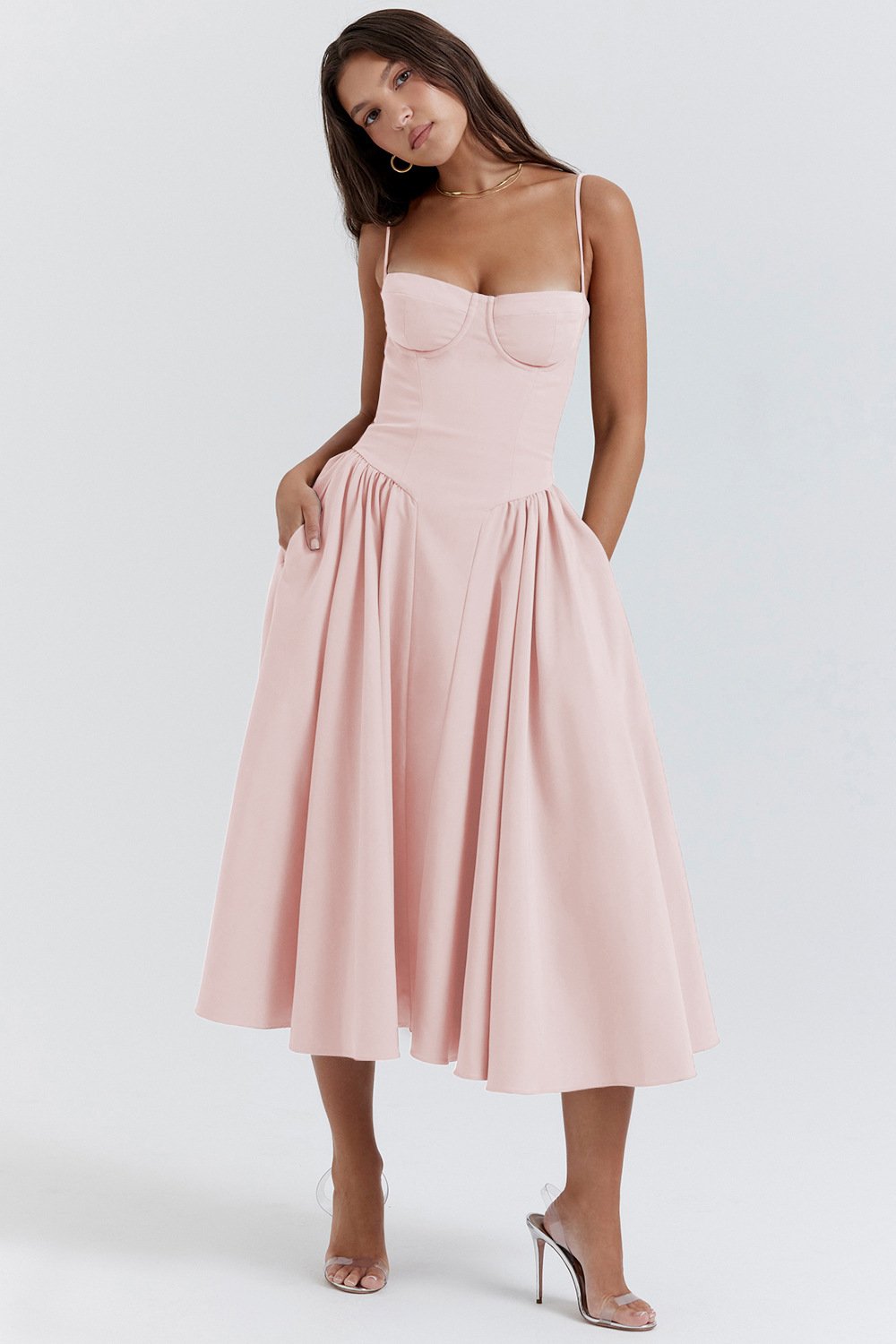 Korse Fit Midi Elbise ®