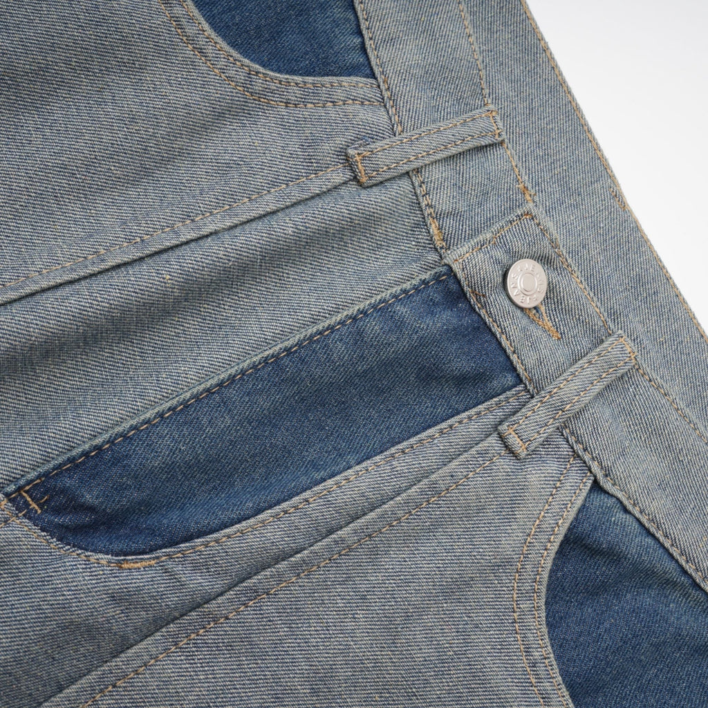 Clothilde Geniş Paça Panelli Jean Pantolon