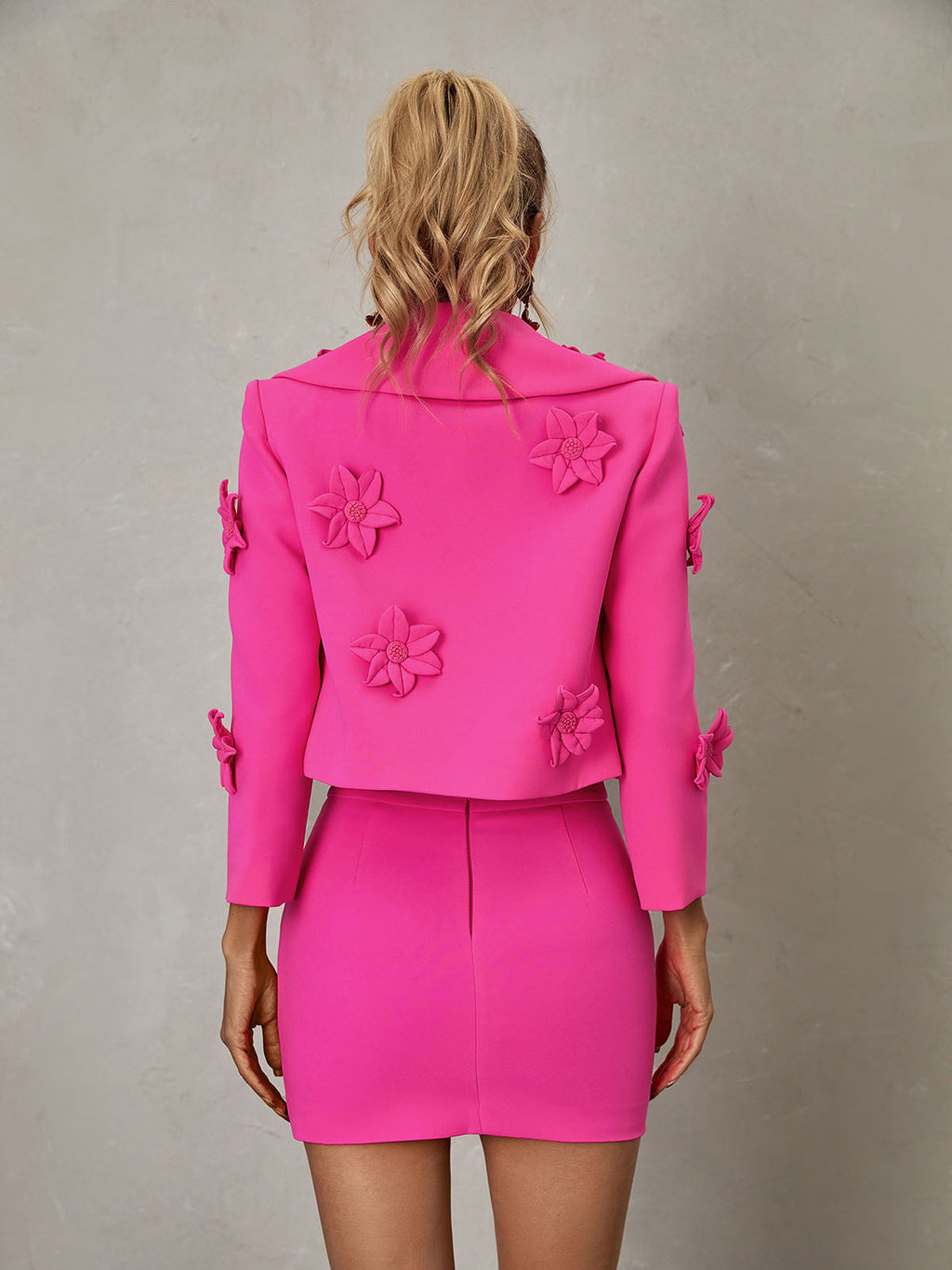 Nylah Çiçekli Blazer Etek Takım